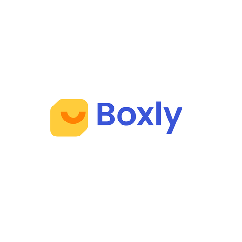 Cheerful logo with the title 'boxly'