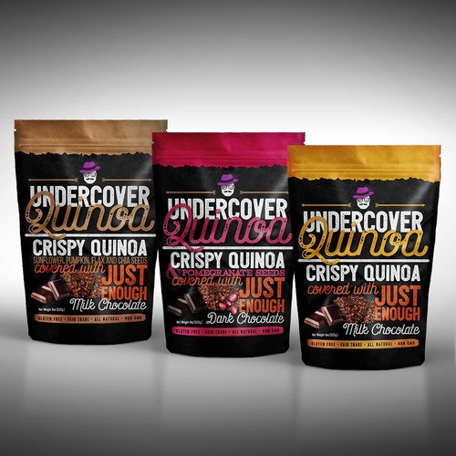 Healthy food design with the title 'Quinoa Packaging'