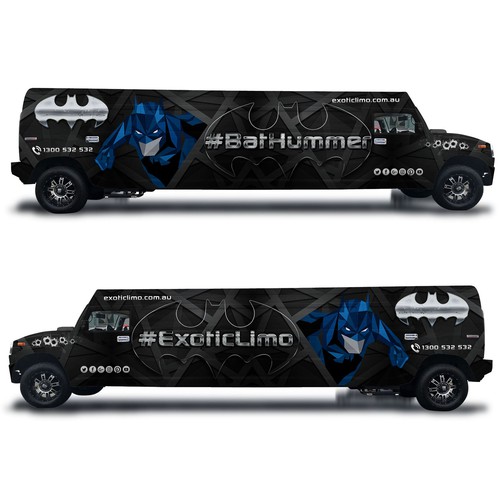 Batman design with the title 'Bat Hummer'
