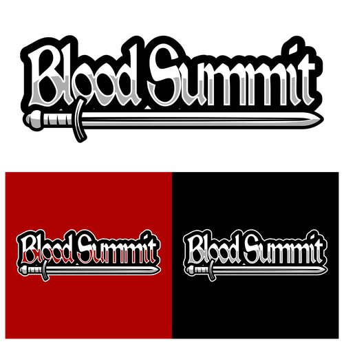 Medieval logo with the title 'Logo Design Blood Summit'