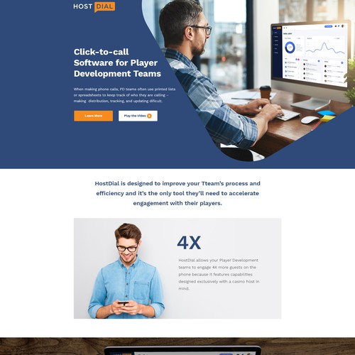 Dashboard website with the title 'Website for New Software Product'