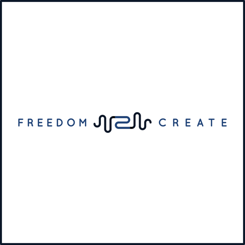 Soundwave logo with the title 'Modern logo for Freedom2Create'