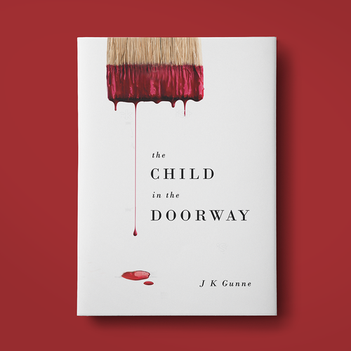 Murder mystery book cover with the title 'the Child in the Doorway '