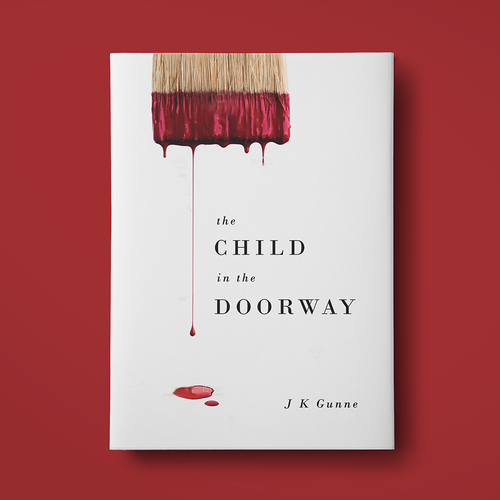 Art design with the title 'the Child in the Doorway '