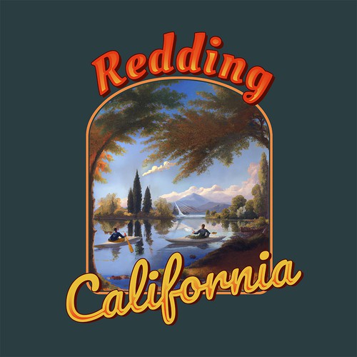 California t-shirt with the title 'Shirt Concept for a Kayaking Company'