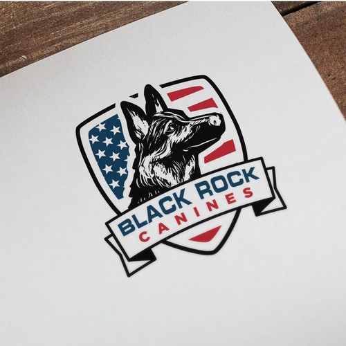 Flag design with the title 'Logo for US dog breeder'