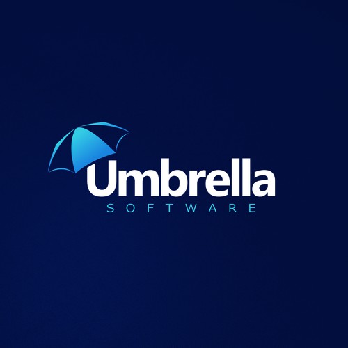 Software logo with the title 'Logo design for Umbrella Software'