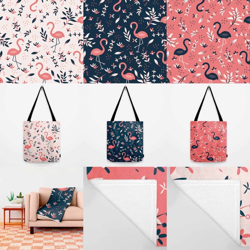 Flamingo design with the title 'Pattern flamingo design'