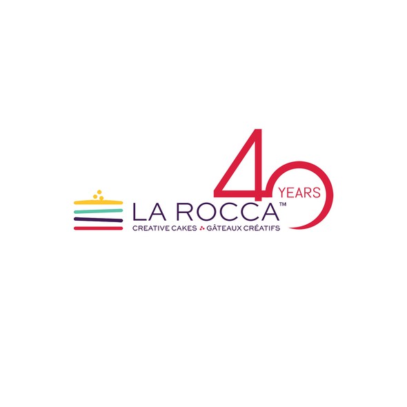 Logo illustration with the title 'La Rocca 40th Anniversary Logo'