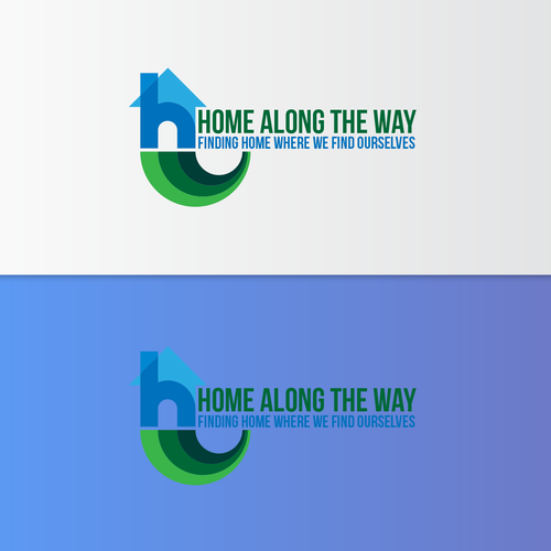 Harmony logo with the title 'Sleek Logo for Travel Blog "Home Along the Way"'