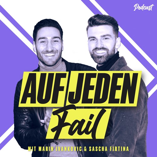 Contrast design with the title 'Cover podcast'