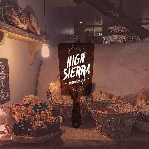 Sticker label with the title 'High Sierra Sourdough Vintage Logo'