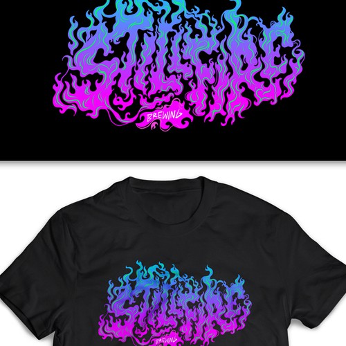 Bar t-shirt with the title 'Vibrant Abstract Typography'