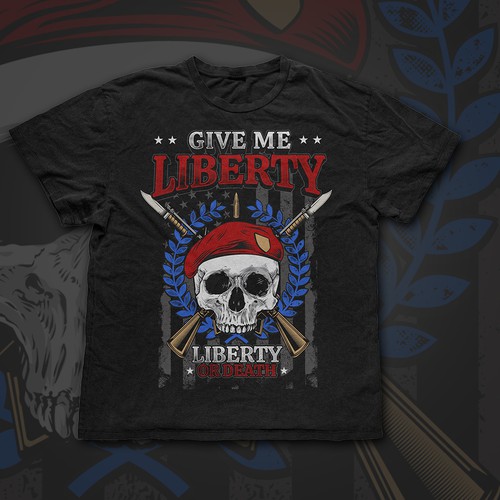 Patriotic t-shirt with the title 'American Design'
