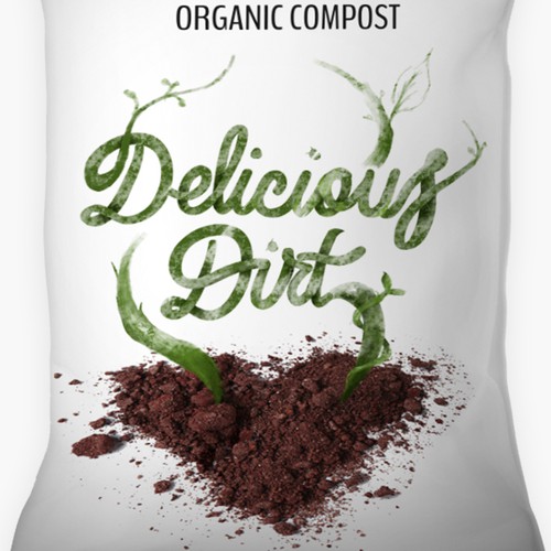 Witty design with the title 'Fun package design for compost'