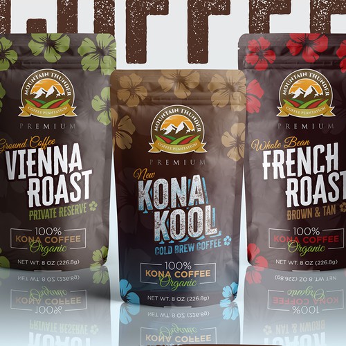 Premium brand with the title 'New Brand Product Packaging for Mountain Thunder'