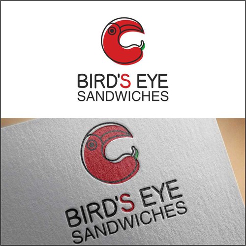 Asian food logo with the title ' Southeast Asian sandwich shop Bird's Eye'