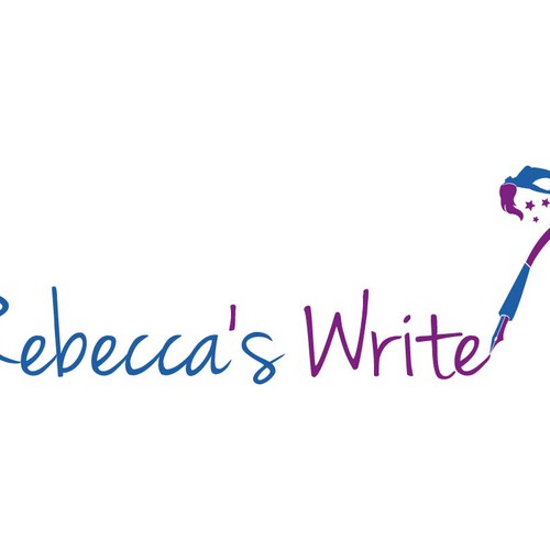 Writer logo with the title 'Create Powerful Logo for Rebecca's Write'