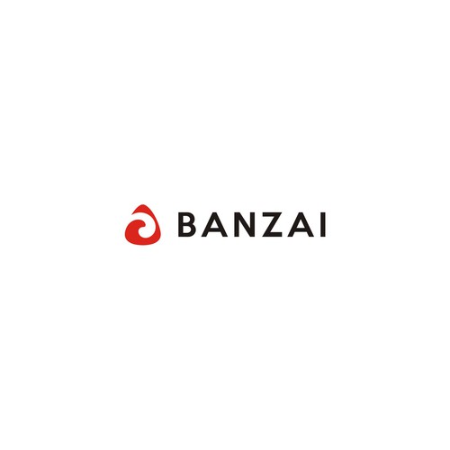 Vintage surf logo with the title 'Banzai logo'