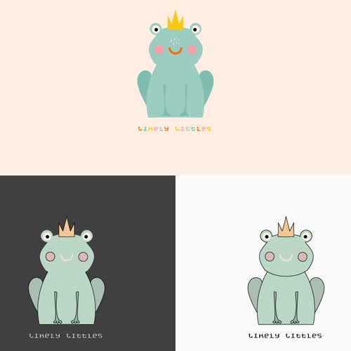 Baby boutique logo with the title 'Frog logo for baby brand'