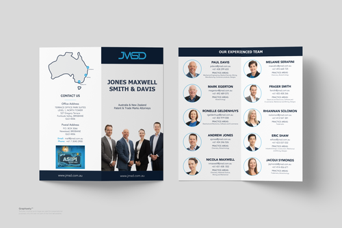 Modern design with the title 'Bi-Fold Brochure for Jones Maxwell Smith & Davis!'