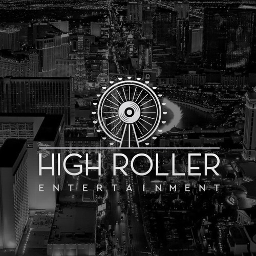 Silver logo with the title 'HIGH ROLLER'