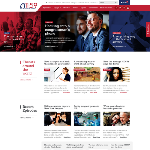 Communication website with the title 'News Website Home page'