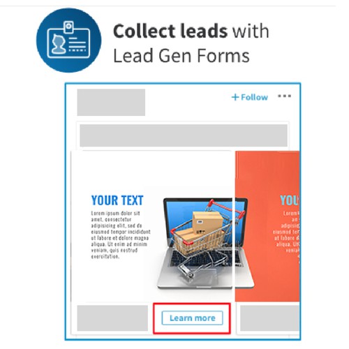 Online marketing design with the title 'LinkedIn Carousel Ad Campaign'