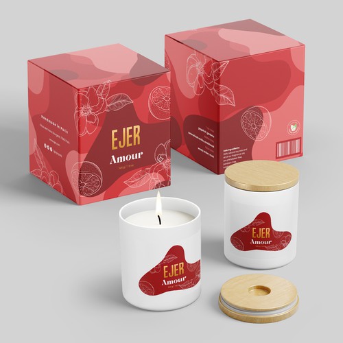Luxury packaging with the title 'Packaging Design for luxury candle brand'