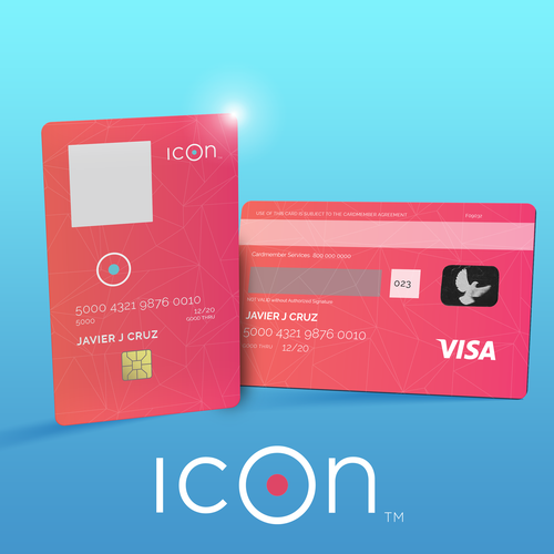 Credit card design with the title 'Bold, different card concept'