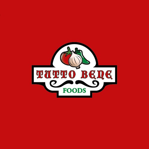 标题为“TUTTO BENE FOODS”的大蒜标志