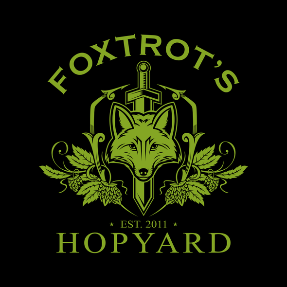 Luxurious logo with the title 'Luxury Fox Logo for Hopyard Company'
