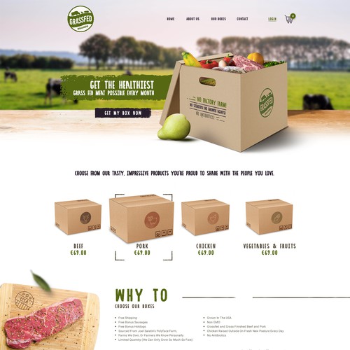 Farm website with the title 'FarmersBox'