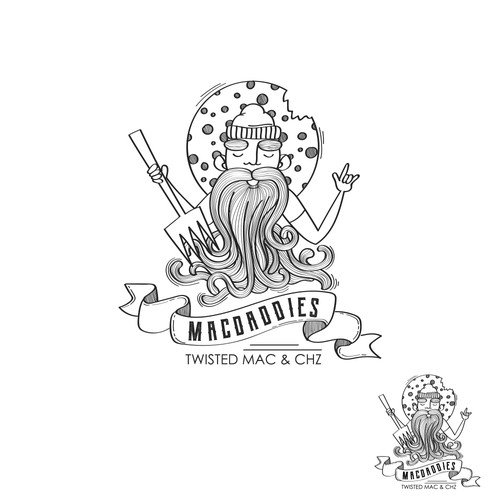 Artwork logo with the title 'Funny hand drawn logo'