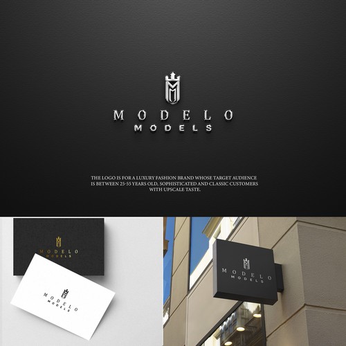 Queen logo with the title 'modelo models'