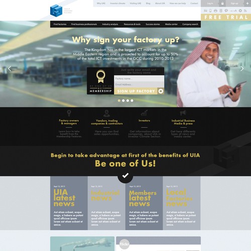 CSS3 website with the title 'Webdesign :: UIA Dubai'