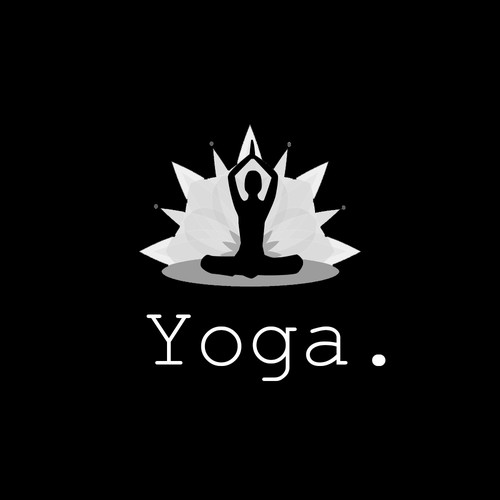 Peaceful logo with the title 'simple concept for yoga '