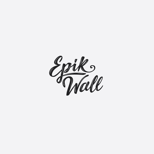 Typographic logo with the title 'Typographic logo for wall art business'