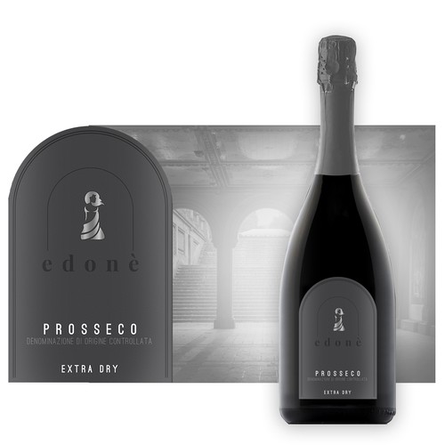 Wine bottle label with the title 'Wine label design'