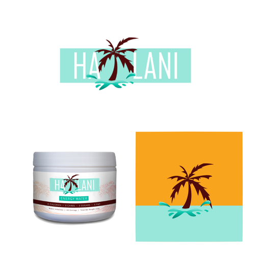 Turquoise logo with the title 'Logo concept for a health product company'