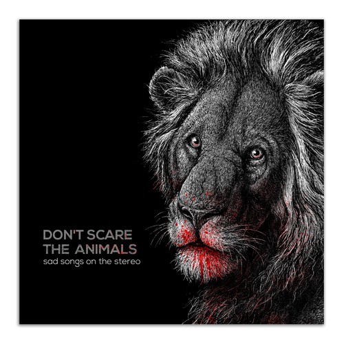 Pet illustration with the title 'LION'