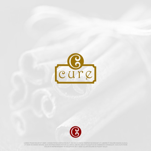 Spice logo with the title 'Logo for spice manufacturer "Cure"'