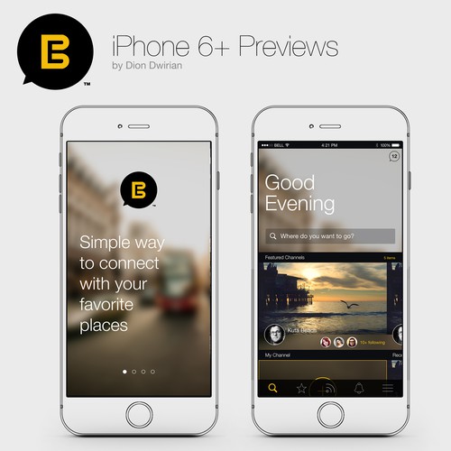 IOS design with the title 'Redesign Everyware App'