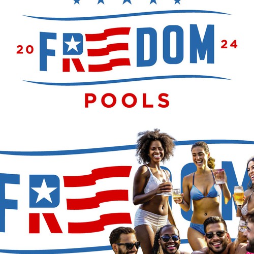 Brand with the title 'Logo for pools building company.'