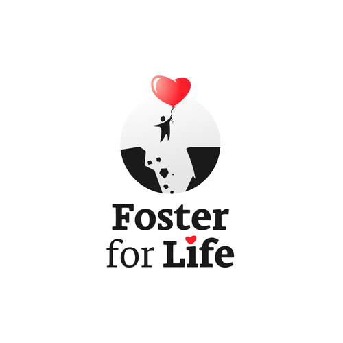 Life design with the title 'Foster for Life logo'