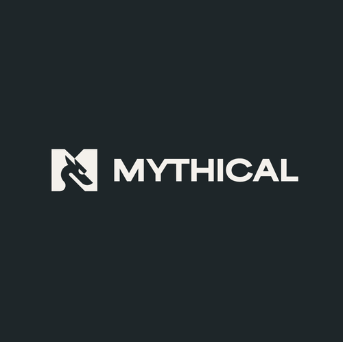 Mythical logo with the title 'Dragon Logo for an Audio Video Communications Company'