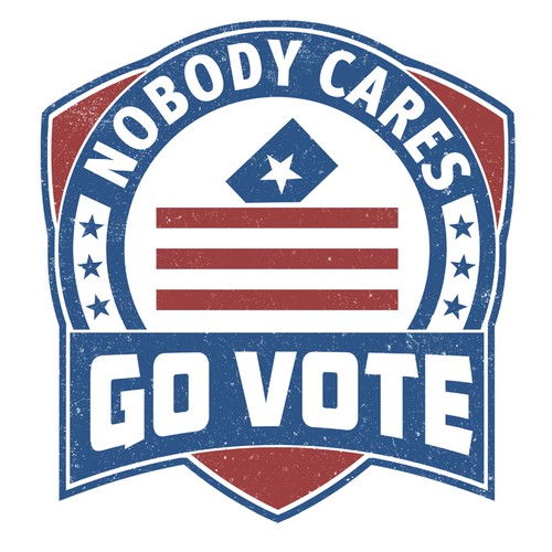 American t-shirt with the title 'Nobody Cares Go Vote '