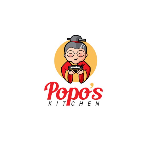 Chinese food design with the title 'PoPo's kitchen'