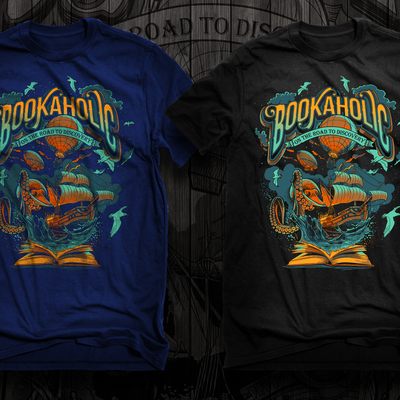 t-shirt design for bookaholic