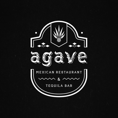 Mexican restaurant logo with the title 'agave'